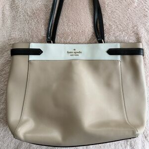 Kate Spade Beige and Black Tote Bag